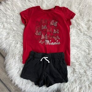 Disney Minnie Mouse T-Shirt and Charcoal Shorts Summer Outfit